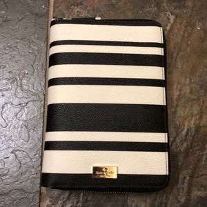 COPY - Kate Spade Black/White Zip Planner leather